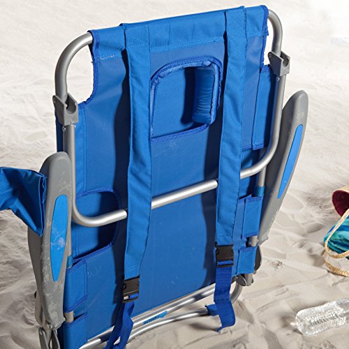 Deltess Ostrich Face Down Beach Chair With Backpack Straps Red Check Back Soon Blinq