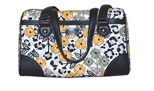 Vera Bradley Caroline Leather Trim Bag Go Wild Black Check Back Vera Bradley Caroline Leather Trim Bag Go Wild Black
