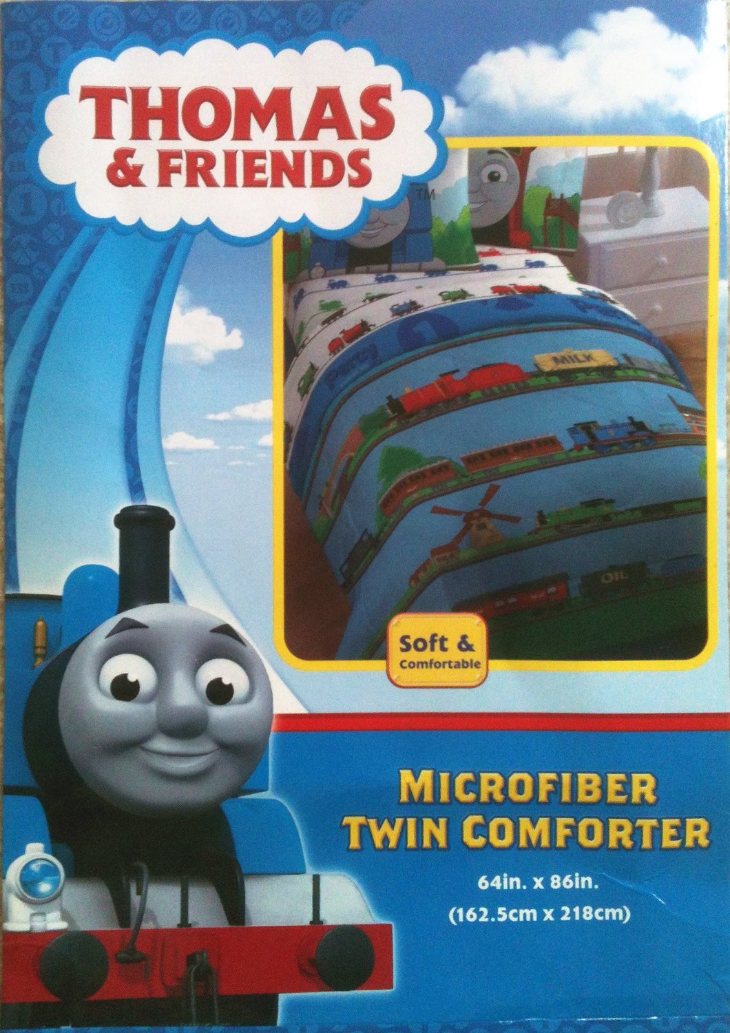 Gullane Thomas Train Ride Rails Bed Comforter Blue Size Twin