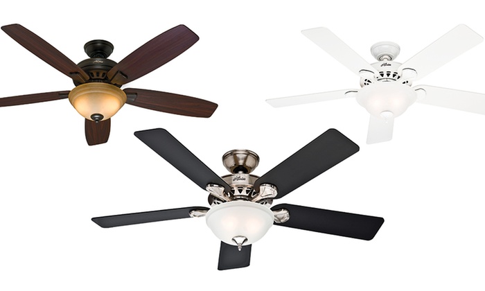 Hunter 52 5 Minute Onyx Bengal 5 Blade Ceiling Fan W Bowl Light