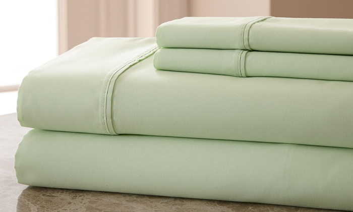 Hotel New York 800tc Egyptian Cotton Blend Sheet Set Sage Size Hotel New York 800tc Egyptian Cotton Blend Sheet Set Sage Size King