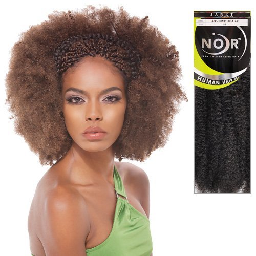 Janet Collection Braids Noir Afro Kinky Bulk Synthetic Hair 4 Pk