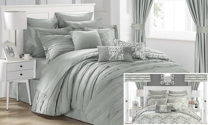 24 Piece Donnella King Bed In A Bag Comforter Set Beige Check 24 Piece Donnella King Bed In A Bag Comforter Set Beige