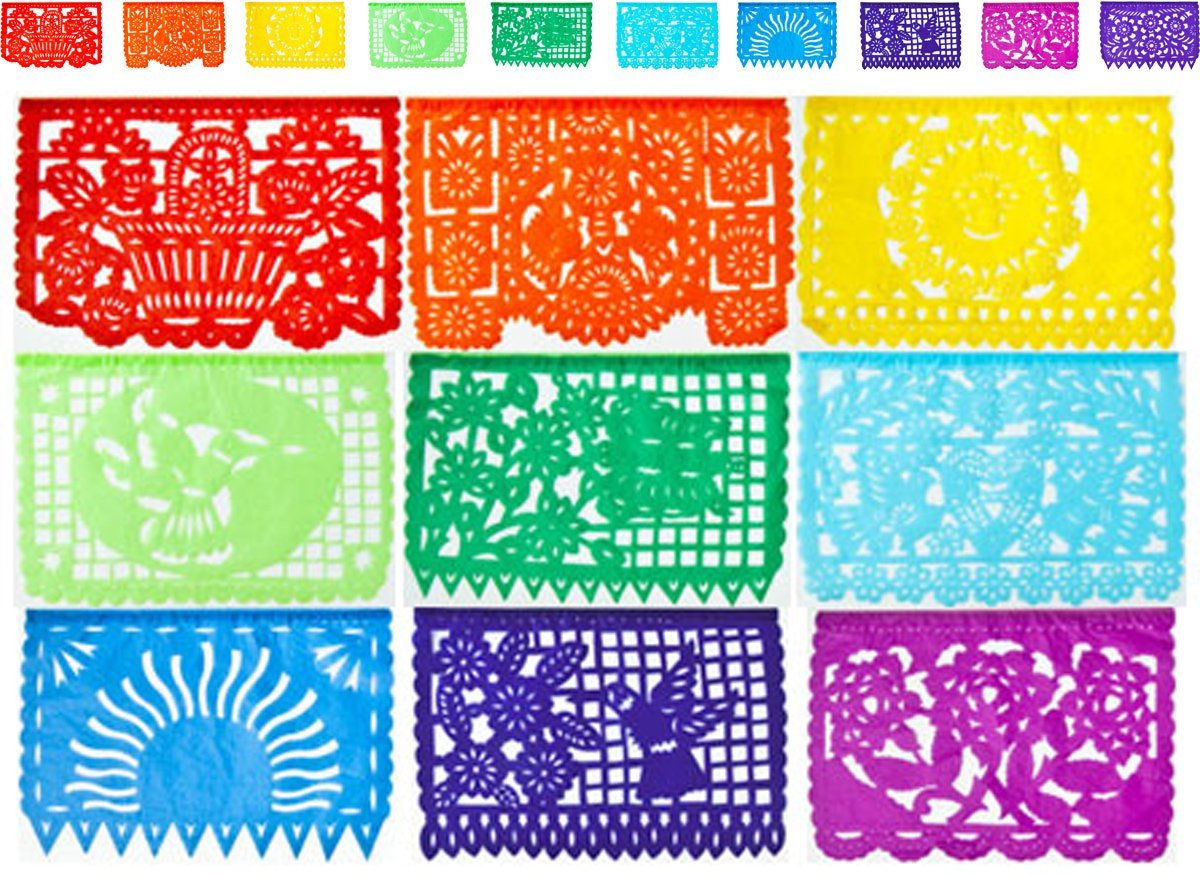 cultural intrigue picado paper banner 10 panels multicolor size