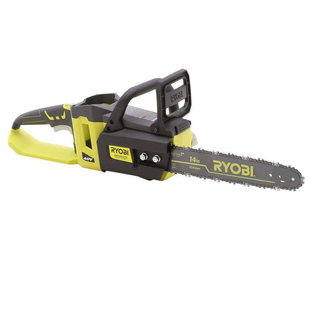 Ryobi Ry40502b 14 In 40 Volt Brushless Cordless Chainsaw