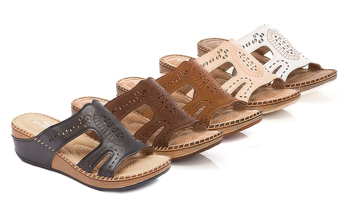 Lady Godiva Women S Arch Support Comfort Sandals Tan Size 10