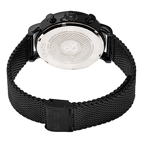 so & co new york men's mesh chronograph watch