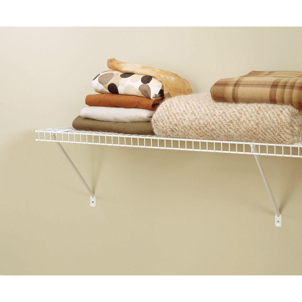 Closetmaid Superslide 4 Ft X 12 In Wall Shelf Kit With Closet Rod Closetmaid Superslide 4 Ft X 12 In Wall Shelf Kit With Closet Rod