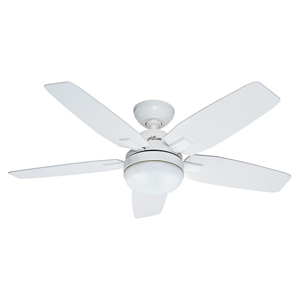 Hunter Antero 46 In Indoor Ceiling Fan Fresh White 59179 Indoor Ceiling Fan Fresh White 59179