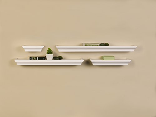 Melannco 4 Pc Wall Shelves White 5091215 Check Back Soon Blinq Melannco 4 Pc Wall Shelves White 5091215