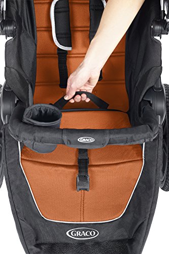 orange jogging stroller