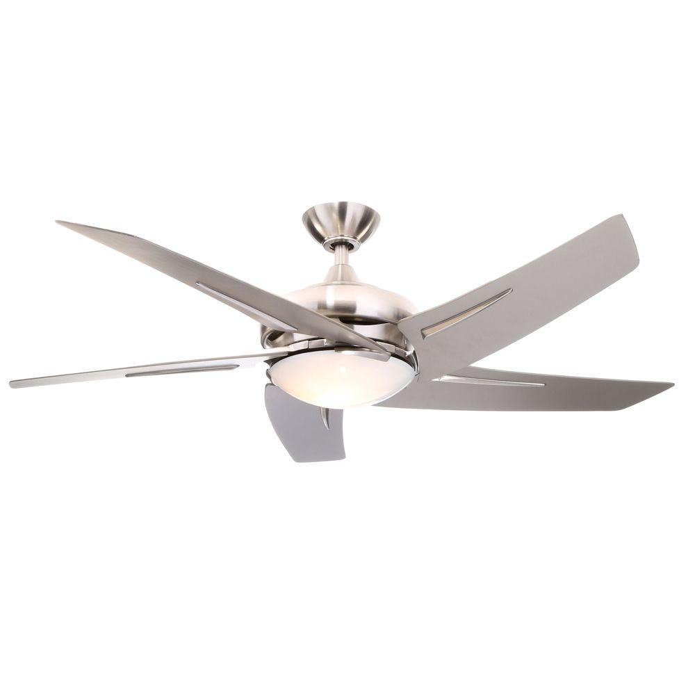 Hampton Bay Sidewinder 54 In Ceiling Fan Brushed Nickel 34889 Hampton Bay Sidewinder 54 In Ceiling Fan Brushed Nickel 34889