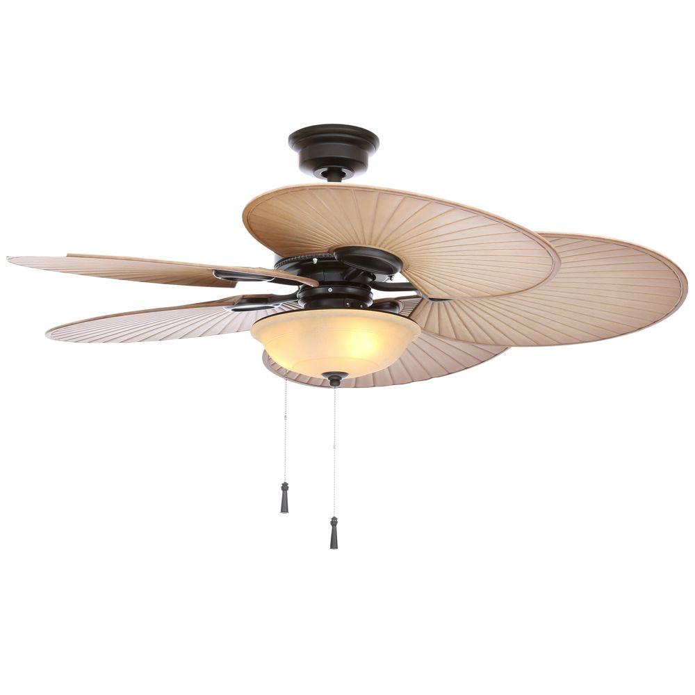 Hampton Bay Havana 48 Inch Outdoor Natural Iron Ceiling Fan 51227