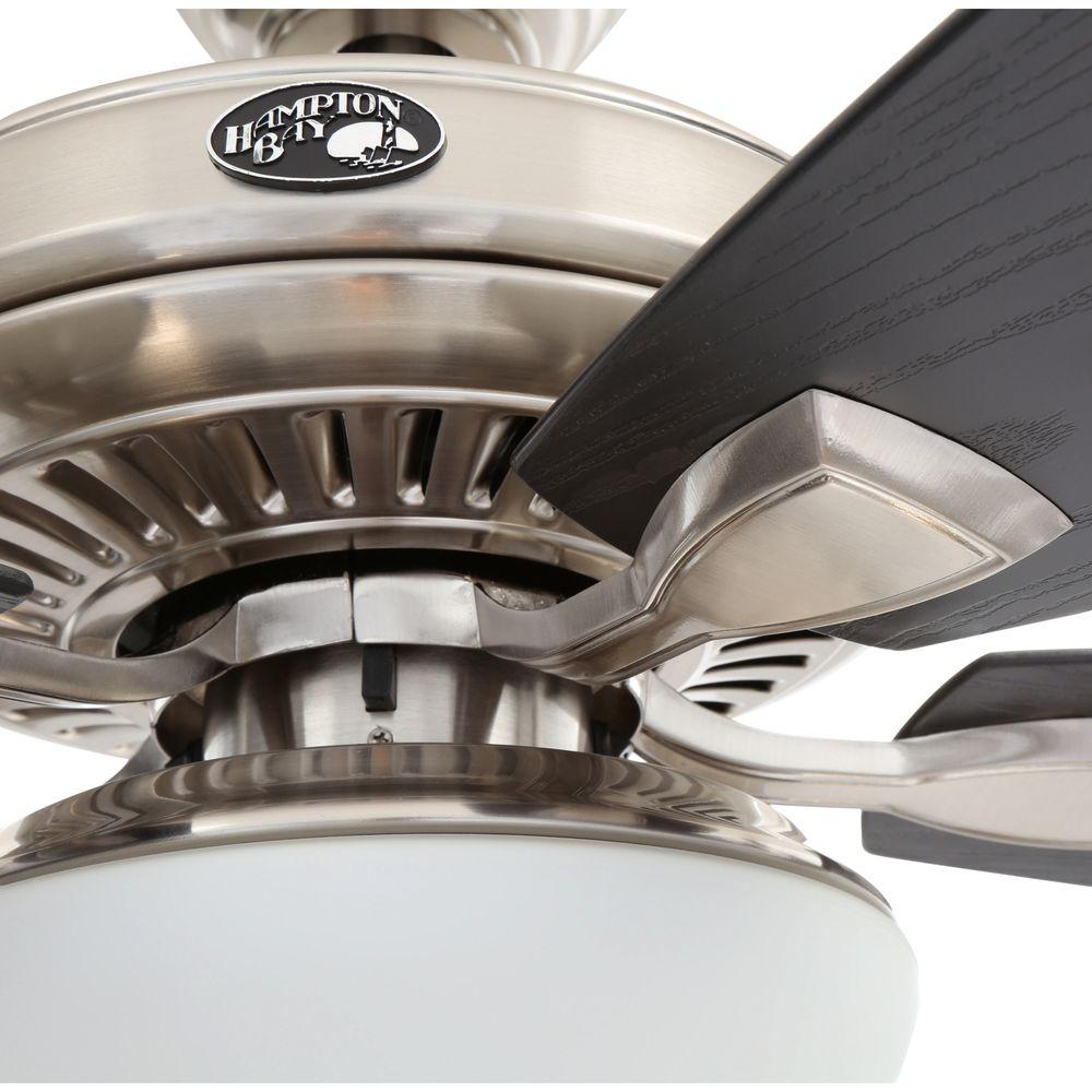 Hampton Bay Gazebo Ii 52 Brushed Nickel Ceiling Fan Yg188 Bn
