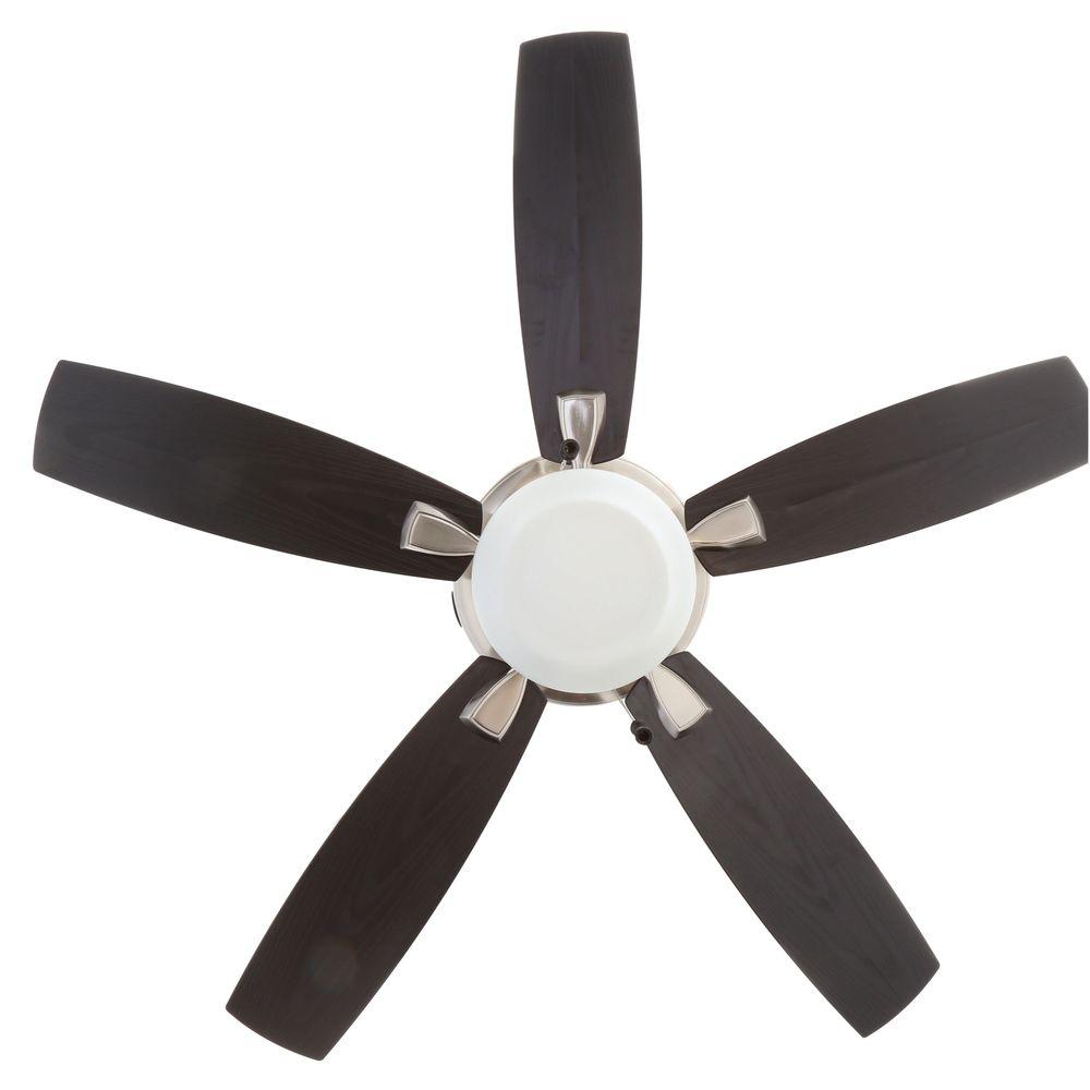 Hampton Bay Gazebo Ii 52 Brushed Nickel Ceiling Fan Yg188 Bn