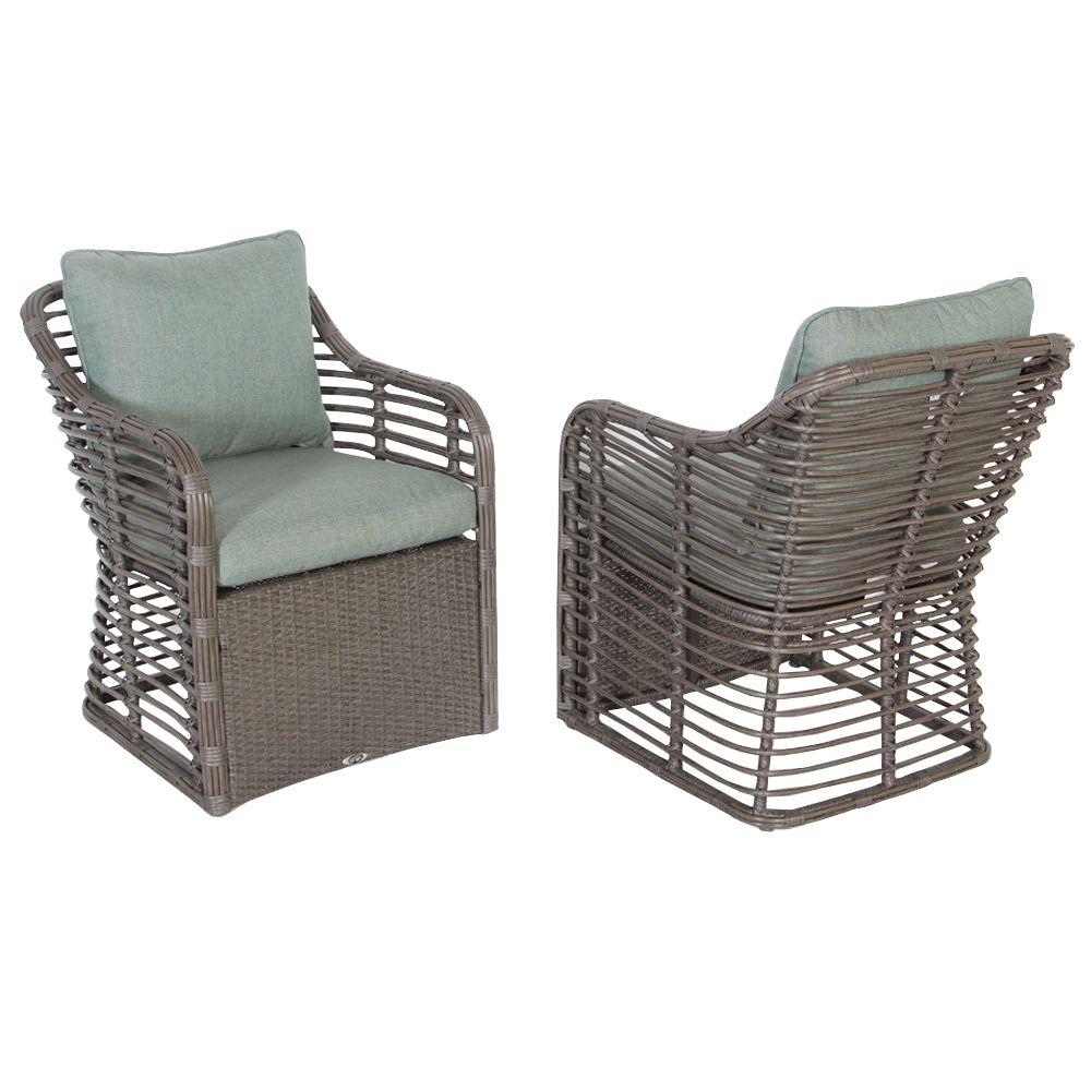 Hampton Bay Cane Crossing All Weather Wicker Patio Chat Chair 2 Hampton Bay Cane Crossing All Weather Wicker Patio Chat Chair 2 Piece
