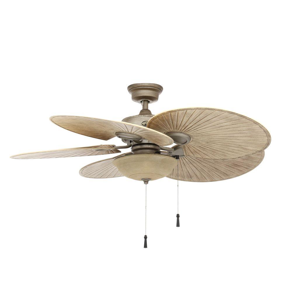 Hampton Bay Havana 48 In Outdoor Ceiling Fan Cambridge Silver