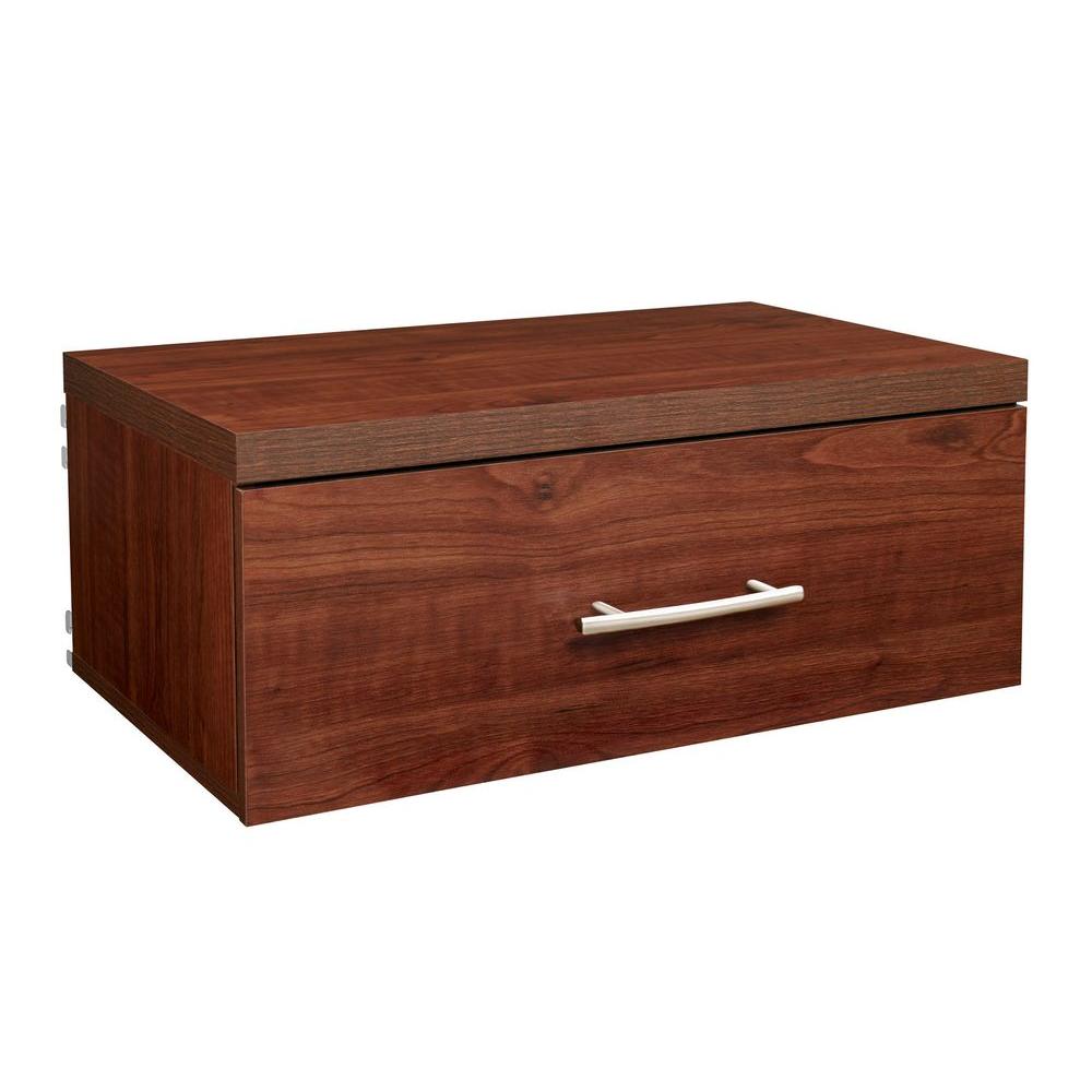Closetmaid Elite 9 3 4 In Wood Look Drawer Storage Dark Cherry
