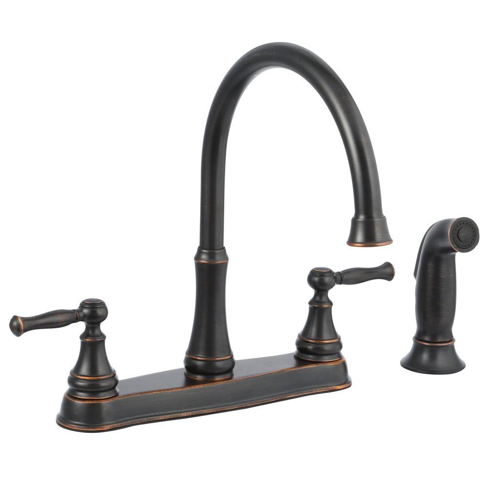 Glacier Bay Fairway 2 Handle Standard Kitchen Faucet Bronze