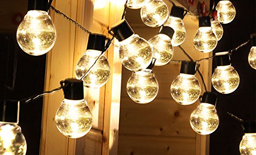 Outdoor Bistro Solar Powered Globe String Lights Clear Blinq Outdoor Bistro Solar Powered Globe String Lights Clear