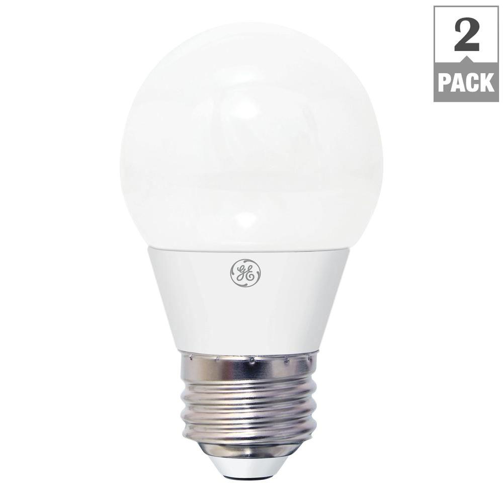 Ge 40w Equivalent Daylight A15 White Ceiling Fan Led Light Bulb 2 Pack