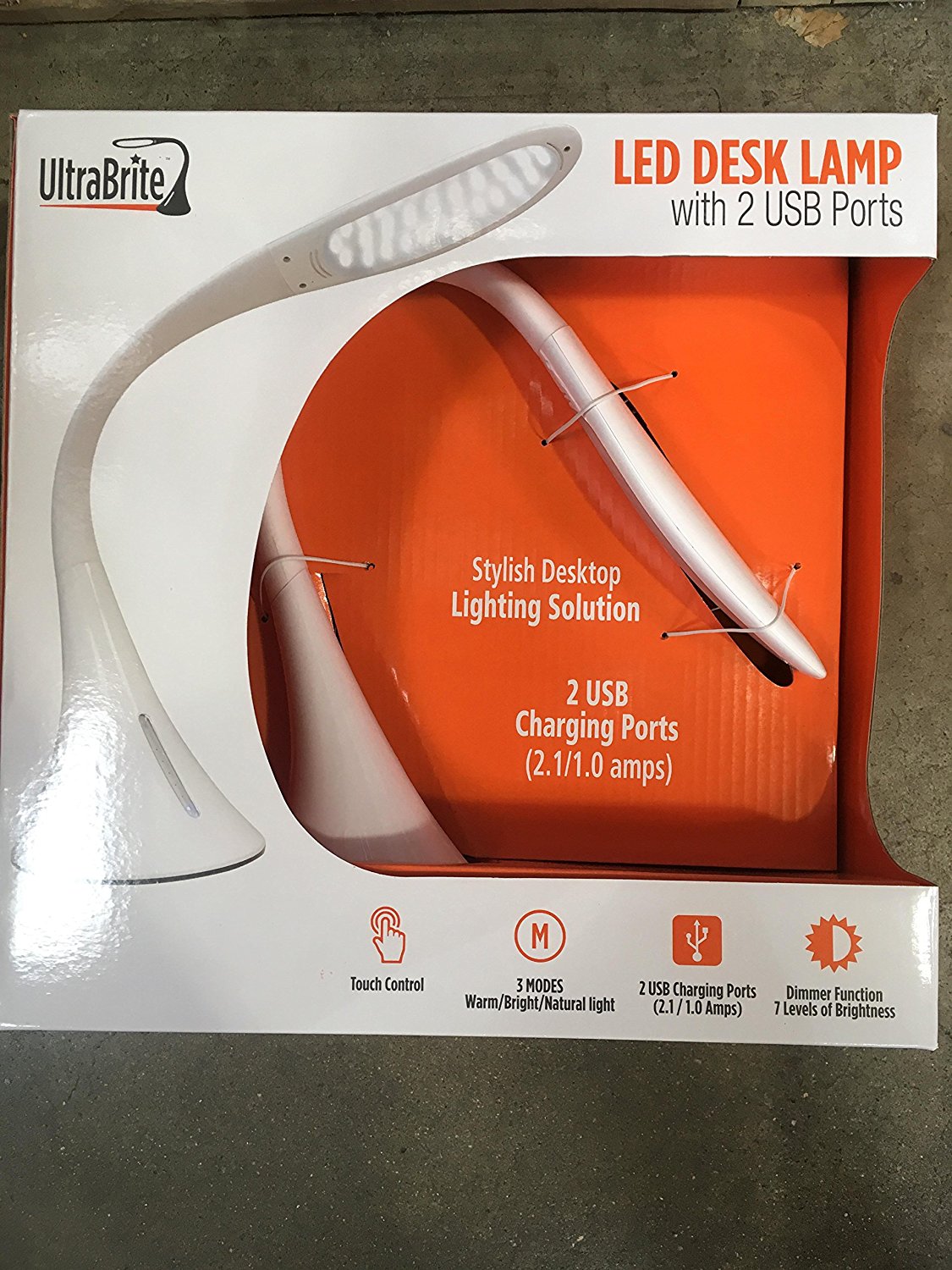 Ultrabrite Led Desk Lamp With 2 Usb Ports White Check Back Soon Ultrabrite Led Desk Lamp With 2 Usb Ports White