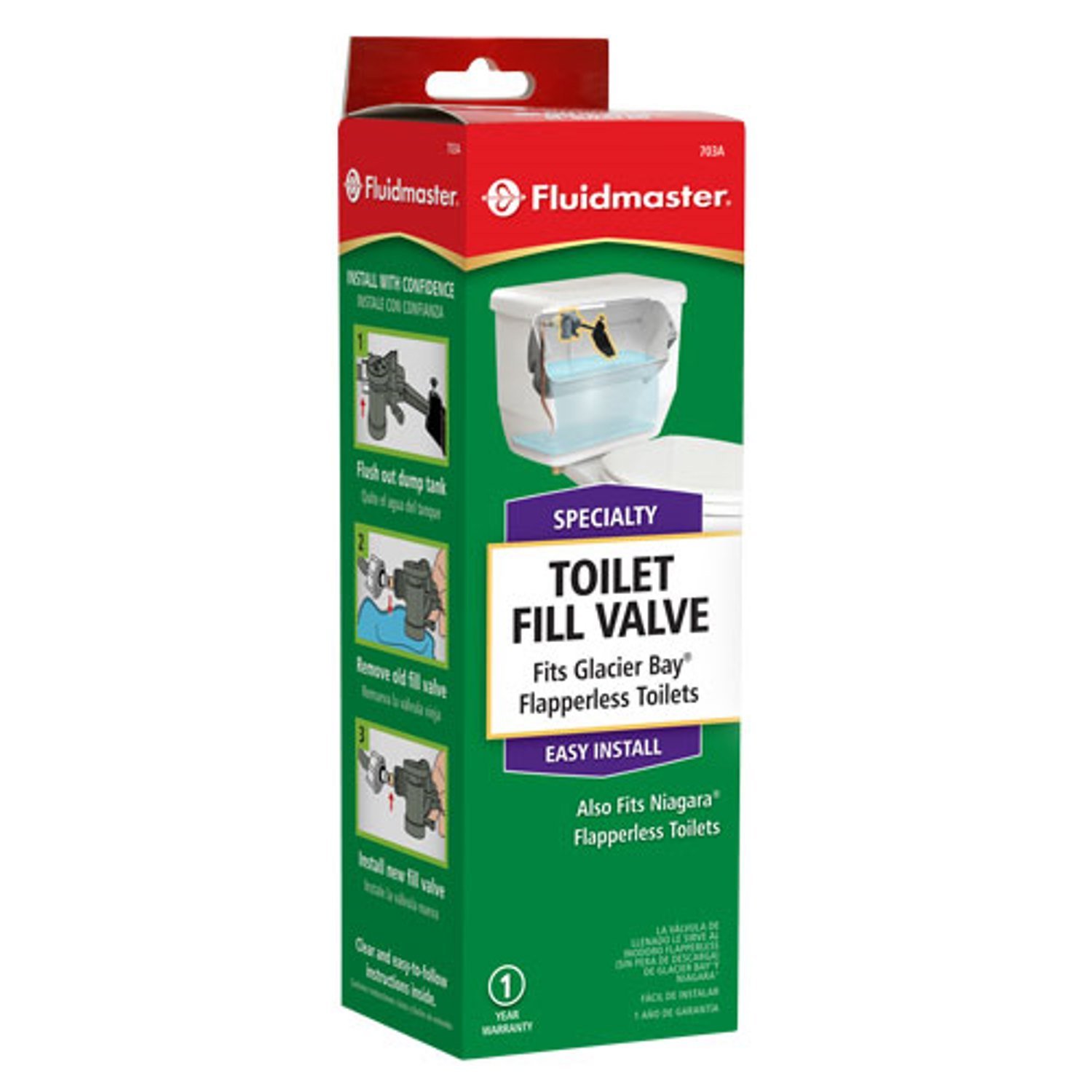 Fluidmaster Flush Valve For Glacier Bay/Niagara Flapperless Toilet ... Fluidmaster Flush Valve For Glacier Bay/Niagara Flapperless Toilet ...