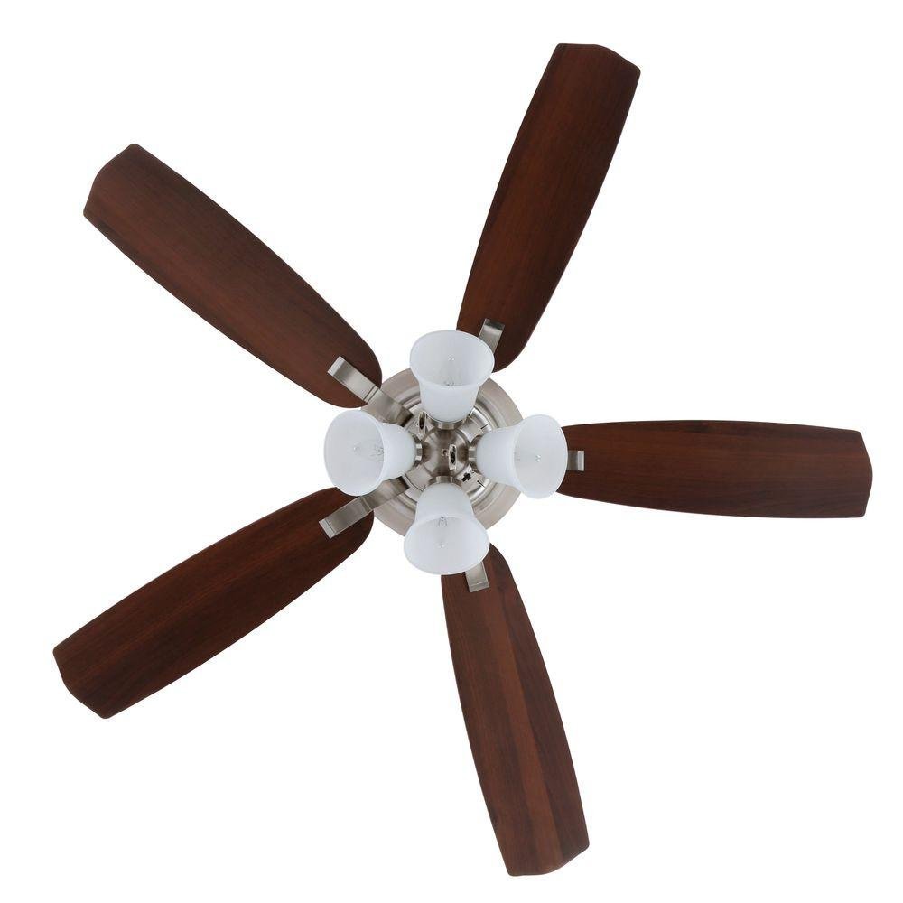 Hampton Bay Hollandale 52 Ceiling Fan Brushed Nickel 14414 Hampton Bay Hollandale 52 Ceiling Fan
