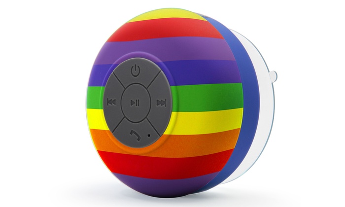 OnTek Bluetooth Shower Speaker with Mic & Controls - Rainbow OnTek Bluetooth Shower Speaker with Mic & Controls - Rainbow