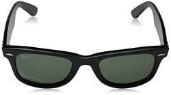 Ray-Ban Original Wayfarer Classic Black, Polarized Green Lenses - RB2140- 901/58- Black/Polarized Green Classic G-15, 50mm