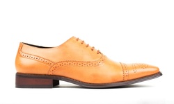 signature men's brogue cap toe oxford dress shoes
