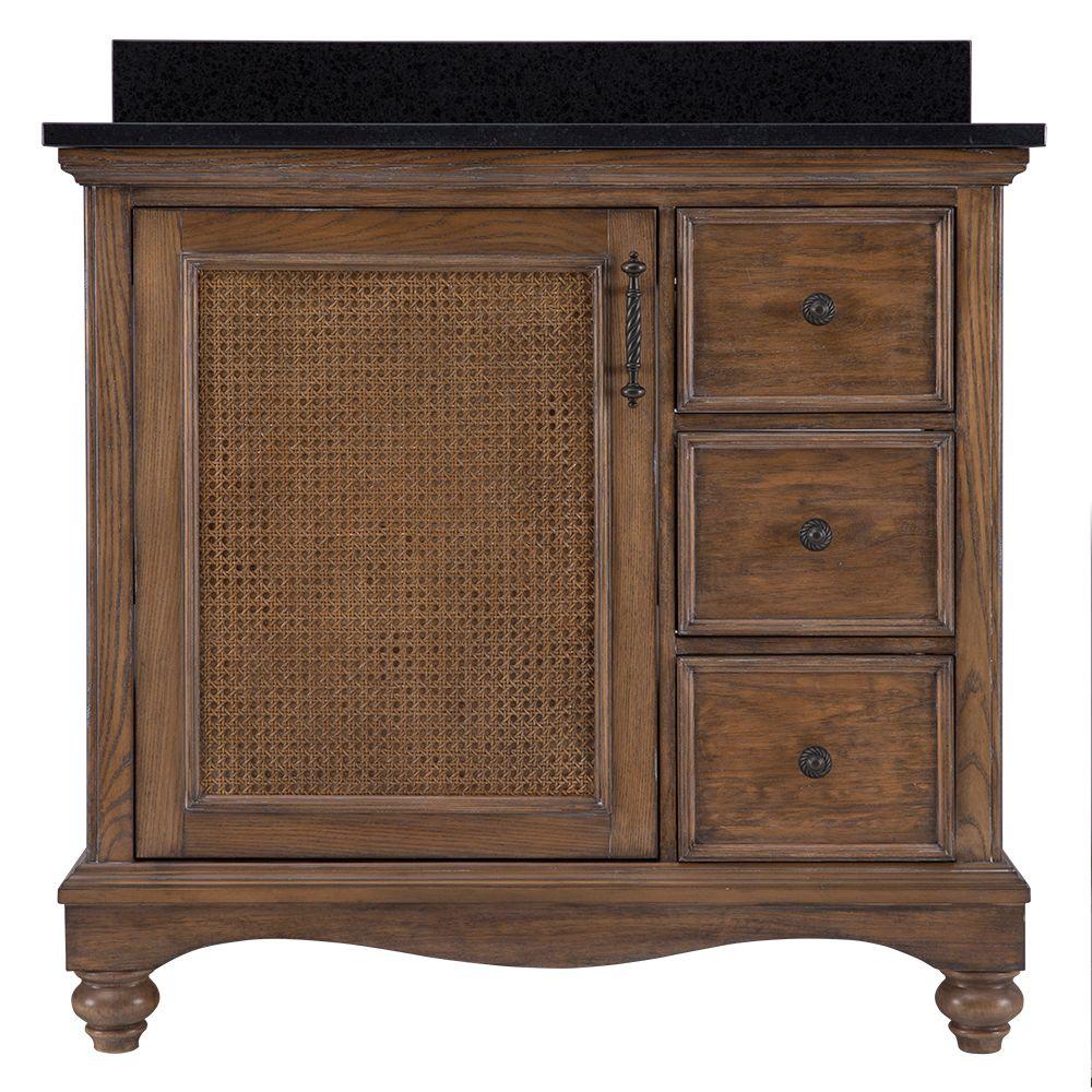 Hdc Bralon 37 Whitewashed Oak Vanity With Black Granite Top Top Hdc Bralon 37 Whitewashed Oak Vanity With Black Granite