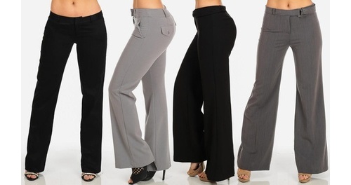 women's low rise black work pants