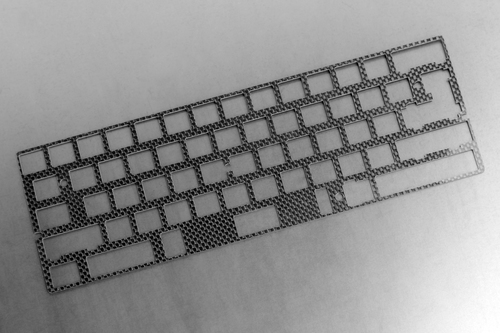 sentrantpc 60 aluminum plate for mechanical keyboard purple