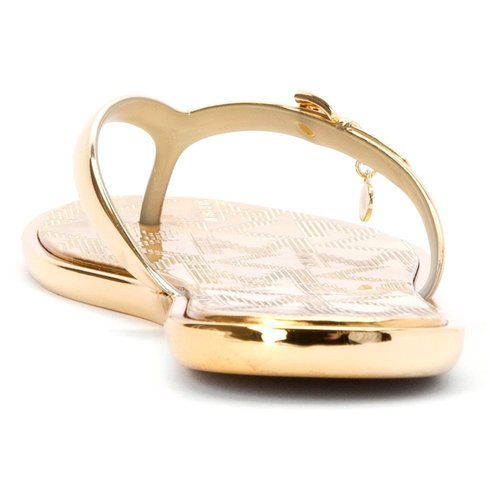 michael kors metallic flip flops