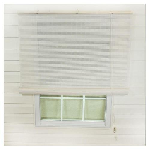 Sun Shade Vinyl Exterior Roll-Up Shade - White - 60\ Sun Shade Vinyl Exterior Roll-Up Shade - White - 60\