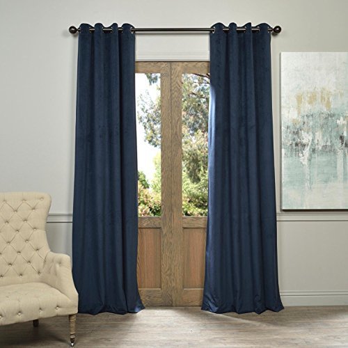 Half Ds Signature Grommet Blue 50 X 84 Inch Blackout Half Ds Signature Grommet Blue 50 X 84 Inch Blackout Curtain