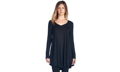 black tunic tops to wear with leggings