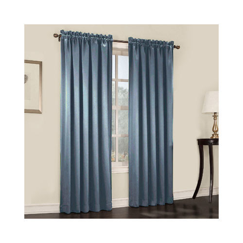 Sun Zero Emory Rod Pocket Curtain Panel Vintage Blue Size 108