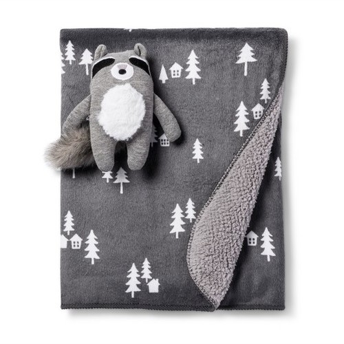 raccoon baby blanket