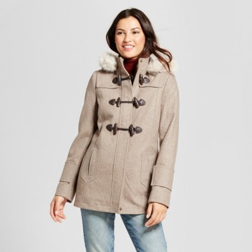 womens wool coat with fur hood