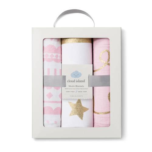 cloud island muslin swaddle blankets
