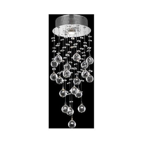Somette Chrome 1 Light Teardrop Shaped Crystal Chandelier Check Somette Chrome 1 Light Teardrop Shaped Crystal Chandelier