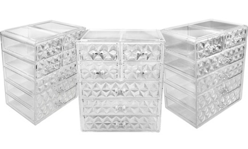 Ggi Makeup Storage 4 Large 2 Small Drawers Organizer White