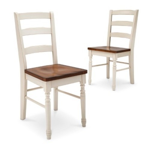 Mulberry Two Tone Distressed Dining Chair Antique White Set Of 2 Mulberry Two Tone Distressed Dining Chair Antique White Set of 2 - Beekman 1802 FarmHouse - Mulberry Two Tone Distressed Dining Chair Antique White Set Of 2