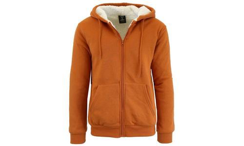 sherpa fleece lined hoodie mens