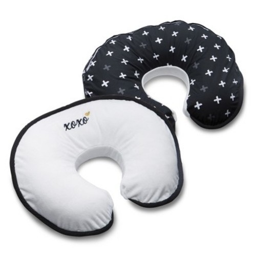 Boppy Luxe Xoxo Nursing Pillow And Positioner Black White
