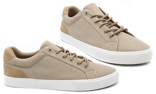 tan canvas sneakers