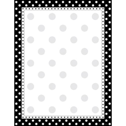 barker creek 8 1 2 x11 black white dot designer computer paper 50
