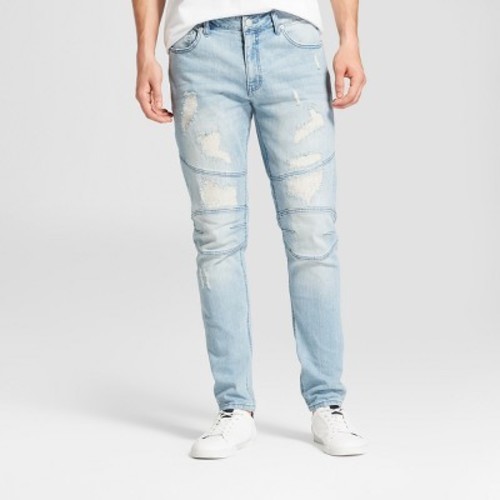 men's rip and repair skinny jeans